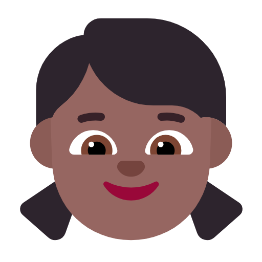 Menina: Pele Morena Escura para Microsoft Windows 11 24H2 August 2025 Update