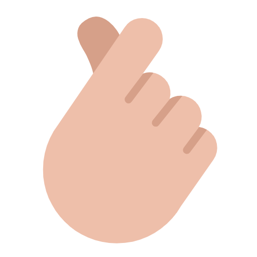 Hand with Index Finger and Thumb Crossed: Medium-Light Skin Tone for Microsoft Windows 11 24H2 August 2025 Update