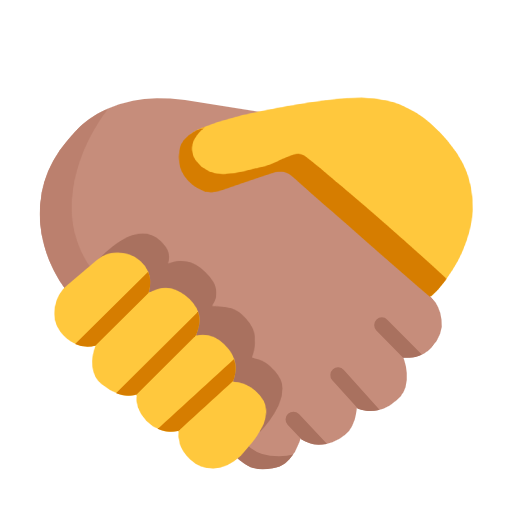 Рукостискання: середній тон шкіри, без тону шкіри для Microsoft Windows 11 24H2 August 2025 Update