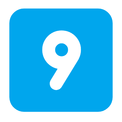 Keycap Digit Nine para Microsoft Windows 11 24H2 August 2025 Update