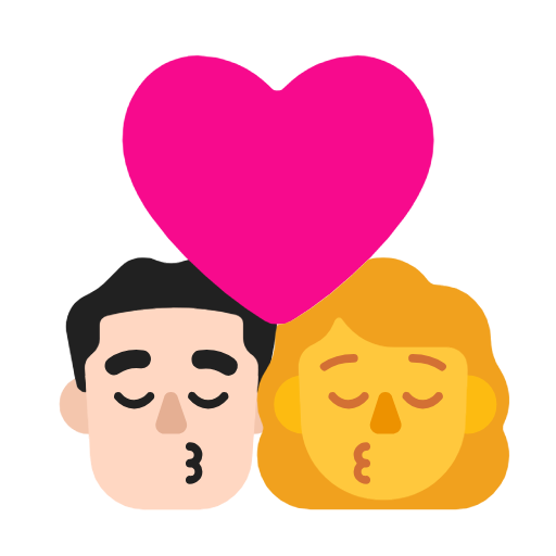 Beijo - Homem: Tom de pele claro, Mulher: Sem tom de pele para Microsoft Windows 11 24H2 August 2025 Update