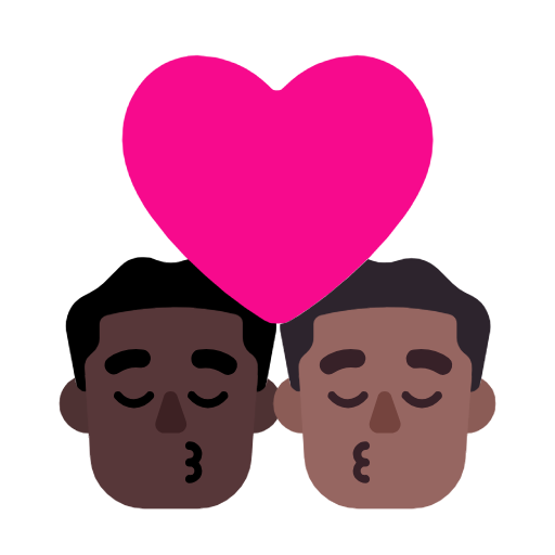 Beijo: Homem, Homem, Pele Escura, Pele Morena Escura para Microsoft Windows 11 24H2 August 2025 Update