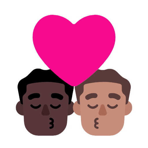 Beijo: Homem, Homem, Pele Escura, Pele Morena para Microsoft Windows 11 24H2 August 2025 Update