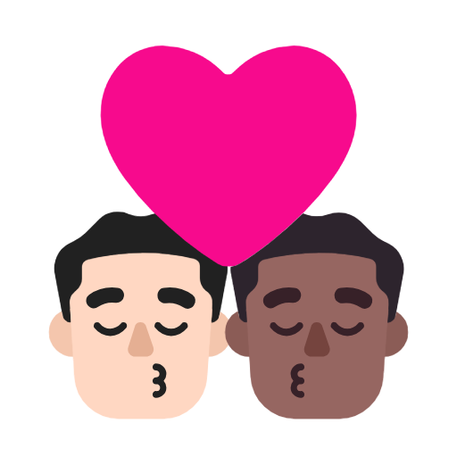 Beijo: Homem, Homem, Pele Clara, Pele Morena Escura para Microsoft Windows 11 24H2 August 2025 Update