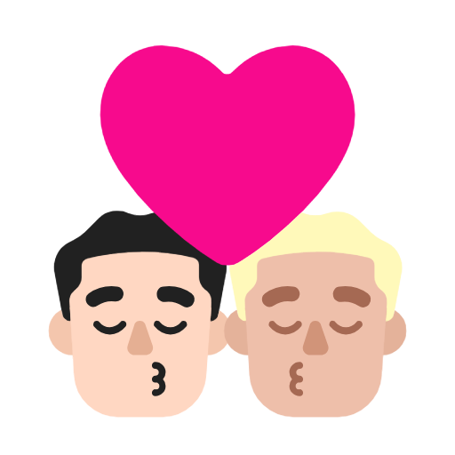 Beijo: Homem, Homem, Pele Clara, Pele Morena Clara para Microsoft Windows 11 24H2 August 2025 Update