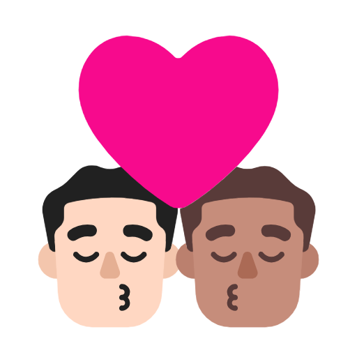 Beijo: Homem, Homem, Pele Clara, Pele Morena para Microsoft Windows 11 24H2 August 2025 Update