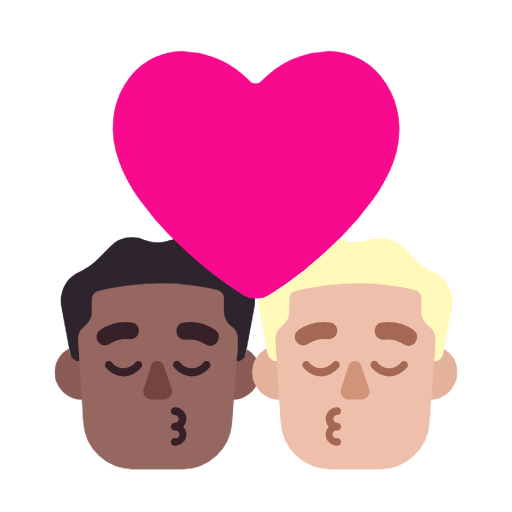 Beijo: Homem, Homem, Pele Morena Escura, Pele Morena Clara para Microsoft Windows 11 24H2 August 2025 Update