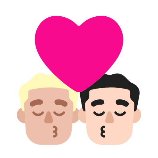 Beijo: Homem, Homem, Pele Morena Clara, Pele Clara para Microsoft Windows 11 24H2 August 2025 Update