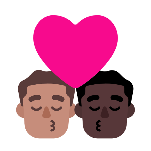 Beijo: Homem, Homem, Pele Morena, Pele Escura para Microsoft Windows 11 24H2 August 2025 Update