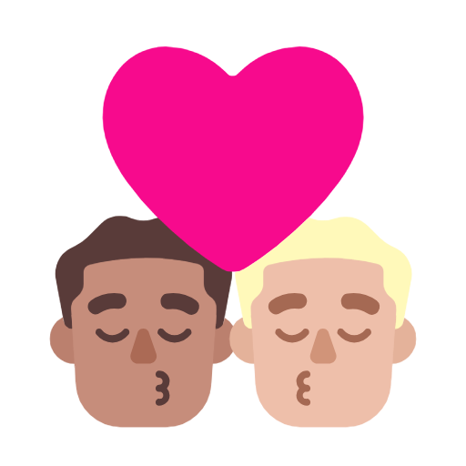 Beijo: Homem, Homem, Pele Morena, Pele Morena Clara para Microsoft Windows 11 24H2 August 2025 Update