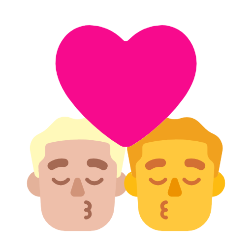 Beijo - Homem: Tom de pele médio-claro, Homem: Sem tom de pele para Microsoft Windows 11 24H2 August 2025 Update