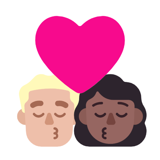 Beijo - Homem: Tom de pele médio-claro, Mulher: Tom de pele médio-escuro para Microsoft Windows 11 24H2 August 2025 Update