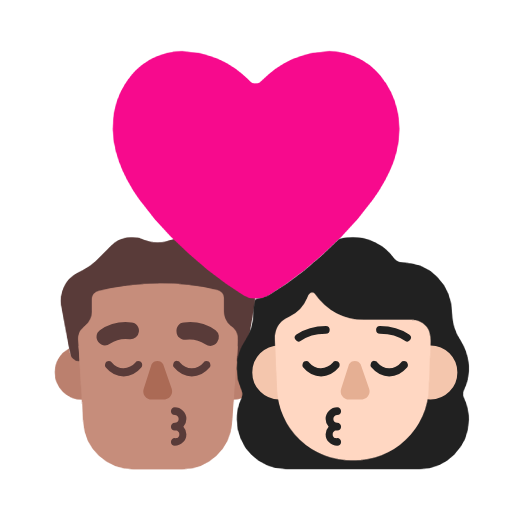 Beijo - Homem: Tom de pele médio, Mulher: Tom de pele claro para Microsoft Windows 11 24H2 August 2025 Update