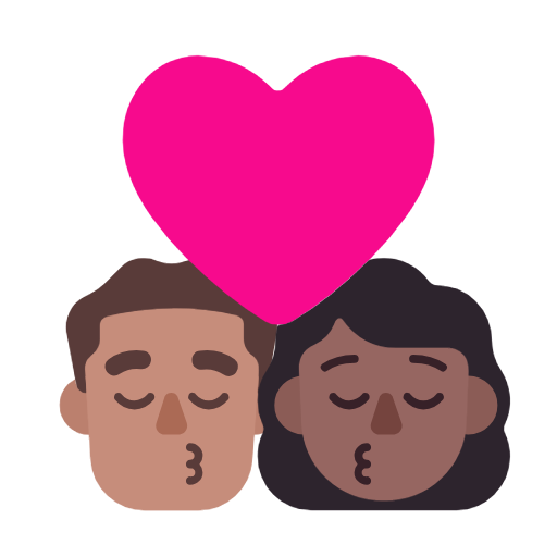 Beijo - Homem: Tom de pele médio, Mulher: Tom de pele médio-escuro para Microsoft Windows 11 24H2 August 2025 Update