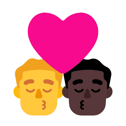 Beijo - Homem: Sem Tom de Pele, Homem: Tom de Pele Escuro para Microsoft Windows 11 24H2 August 2025 Update