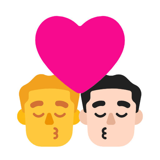 Beijo - Homem: Sem Tom de Pele, Homem: Tom de Pele Claro para Microsoft Windows 11 24H2 August 2025 Update