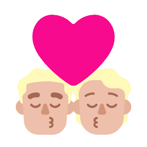 Beijo: Homem, Pessoa, Tom de pele médio-claro para Microsoft Windows 11 24H2 August 2025 Update