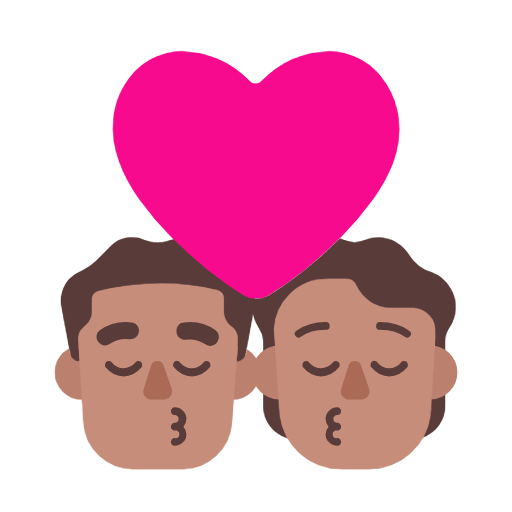 Beijo: Homem, Pessoa, Tom de pele médio para Microsoft Windows 11 24H2 August 2025 Update