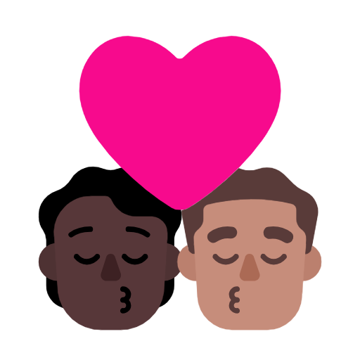 Beijo: Pessoa, Homem, Tom de pele escuro, Tom de pele médio para Microsoft Windows 11 24H2 August 2025 Update