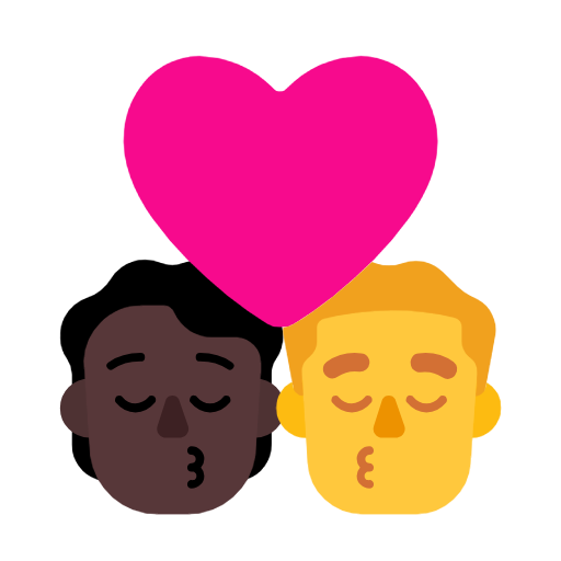 Beijo: Pessoa, Homem, Tom de pele escuro, Sem tom de pele para Microsoft Windows 11 24H2 August 2025 Update