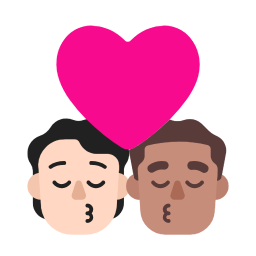 Beijo: Pessoa, Homem, Tom de pele claro, Tom de pele médio para Microsoft Windows 11 24H2 August 2025 Update