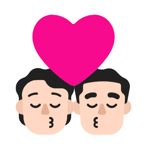 Поцілунок: Людина, Чоловік, Світлий Тон Шкіри для Microsoft Windows 11 24H2 August 2025 Update