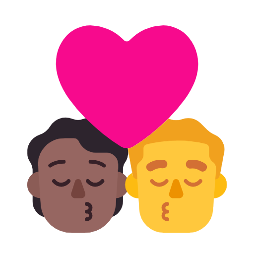 Beijo: Pessoa, Homem, Tom de pele médio-escuro, Sem tom de pele para Microsoft Windows 11 24H2 August 2025 Update