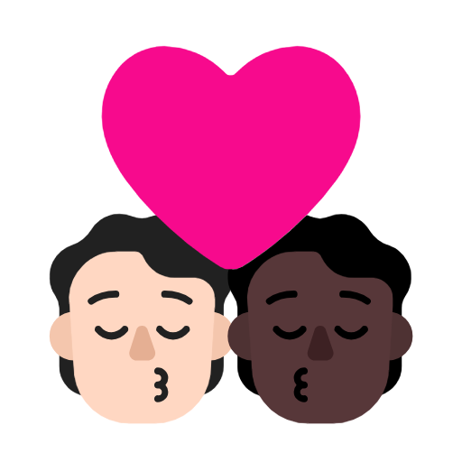 Поцілунок: дорослий дорослий дуже світлий тон шкіри дуже темний тон шкіри для Microsoft Windows 11 24H2 August 2025 Update