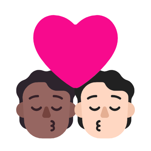 Поцілунок: дорослий дорослий темний тон шкіри дуже світлий тон шкіри для Microsoft Windows 11 24H2 August 2025 Update