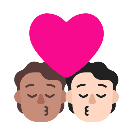 Поцілунок: дорослий дорослий середній тон шкіри дуже світлий тон шкіри для Microsoft Windows 11 24H2 August 2025 Update