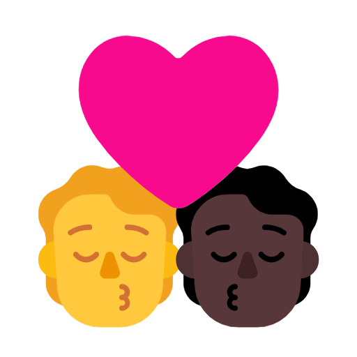 Kiss: Pessoa, Pessoa, Nenhuma Tonalidade de Pele, Tonalidade de Pele Escura para Microsoft Windows 11 24H2 August 2025 Update