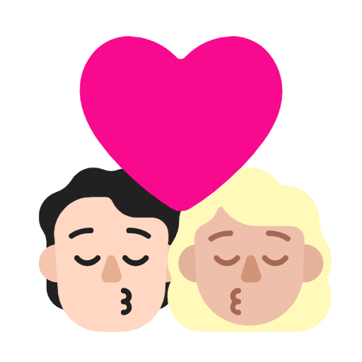 Beijo: Pessoa, Mulher, Tom de pele claro, Tom de pele médio-claro para Microsoft Windows 11 24H2 August 2025 Update