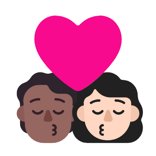 Beijo: Pessoa, Mulher, Tom de pele médio-escuro, Tom de pele claro para Microsoft Windows 11 24H2 August 2025 Update