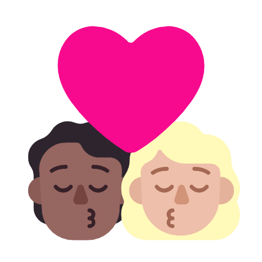 Beijo: Pessoa, Mulher, Tom de pele médio-escuro, Tom de pele médio-claro para Microsoft Windows 11 24H2 August 2025 Update