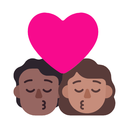 Beijo: Pessoa, Mulher, Tom de pele médio-escuro, Tom de pele médio para Microsoft Windows 11 24H2 August 2025 Update
