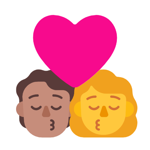 Beijo: Pessoa, Mulher, Tom de pele médio, Sem tom de pele para Microsoft Windows 11 24H2 August 2025 Update