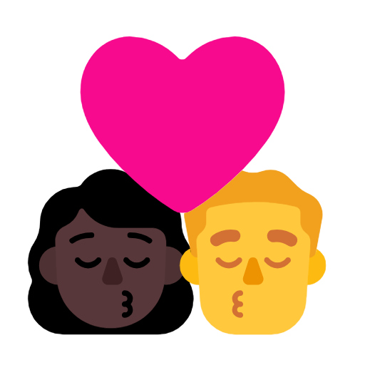 Beijo - Mulher: Tom de pele escuro, Homem: Sem tom de pele para Microsoft Windows 11 24H2 August 2025 Update