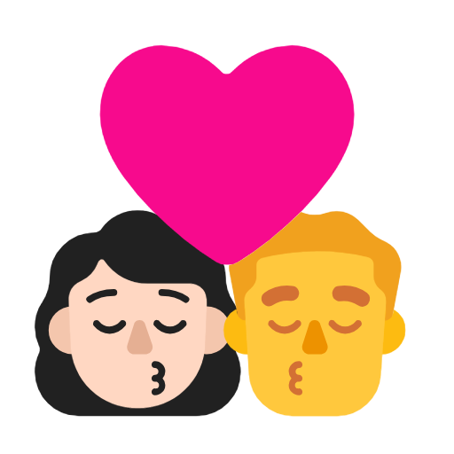 Beijo - Mulher: Tom de pele claro, Homem: Sem tom de pele para Microsoft Windows 11 24H2 August 2025 Update