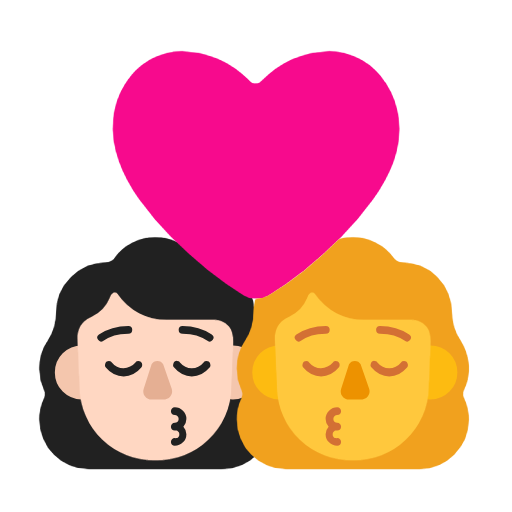 Beijo - Mulher: Tom de pele claro, Mulher: Sem tom de pele para Microsoft Windows 11 24H2 August 2025 Update