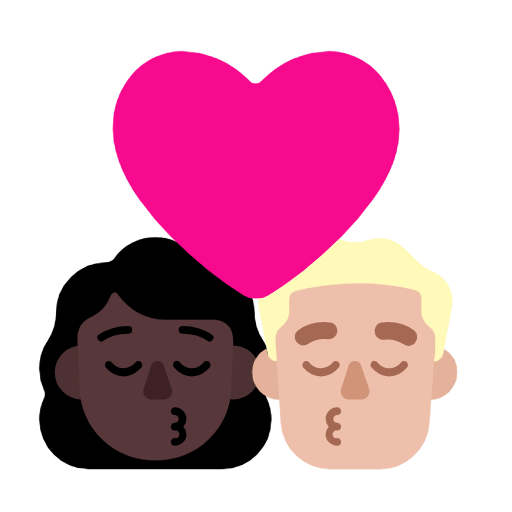 Beijo: Mulher, Homem, Pele Escura, Pele Morena Clara para Microsoft Windows 11 24H2 August 2025 Update