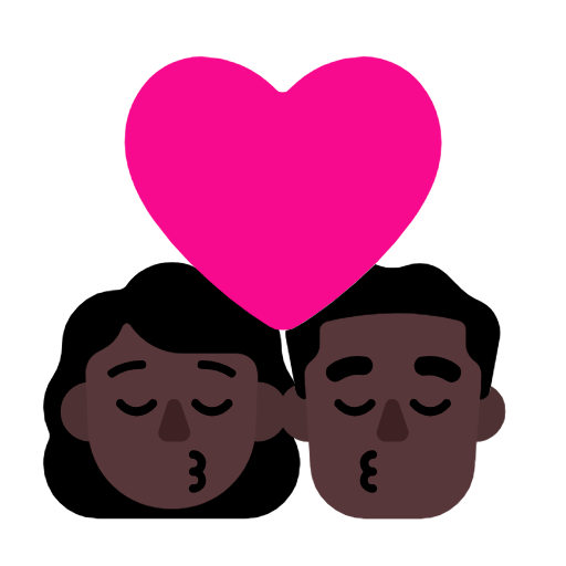 Beijo: Mulher, Homem, Pele Escura para Microsoft Windows 11 24H2 August 2025 Update