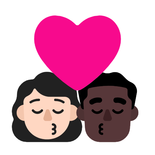 Beijo: Mulher, Homem, Pele Clara, Pele Escura para Microsoft Windows 11 24H2 August 2025 Update