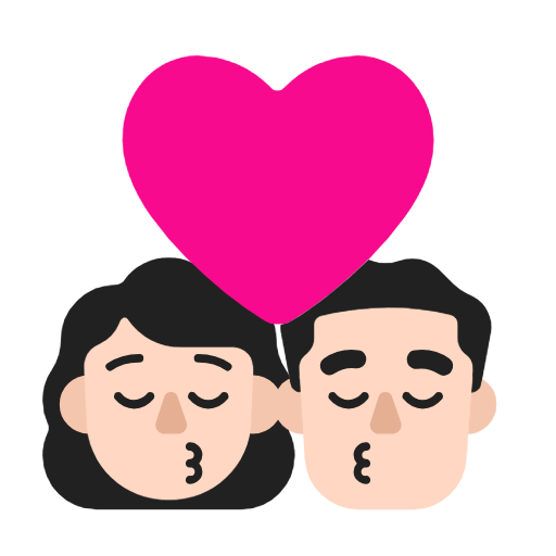 Beijo: Mulher, Homem, Pele Clara para Microsoft Windows 11 24H2 August 2025 Update