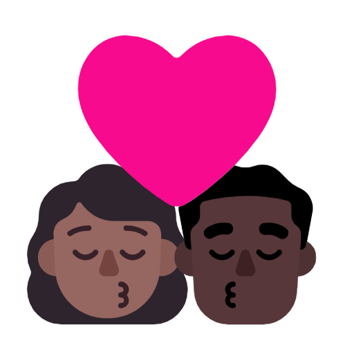 Beijo: Mulher, Homem, Pele Morena Escura, Pele Escura para Microsoft Windows 11 24H2 August 2025 Update