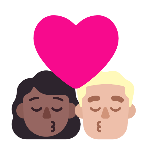 Beijo: Mulher, Homem, Pele Morena Escura, Pele Morena Clara para Microsoft Windows 11 24H2 August 2025 Update