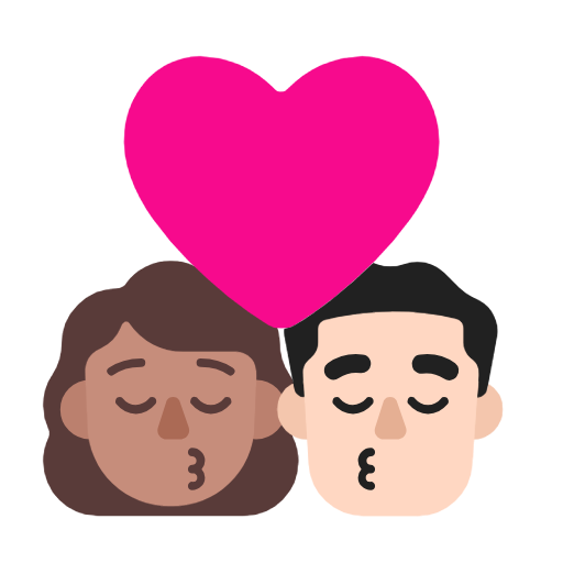 Beijo: Mulher, Homem, Pele Morena, Pele Clara para Microsoft Windows 11 24H2 August 2025 Update