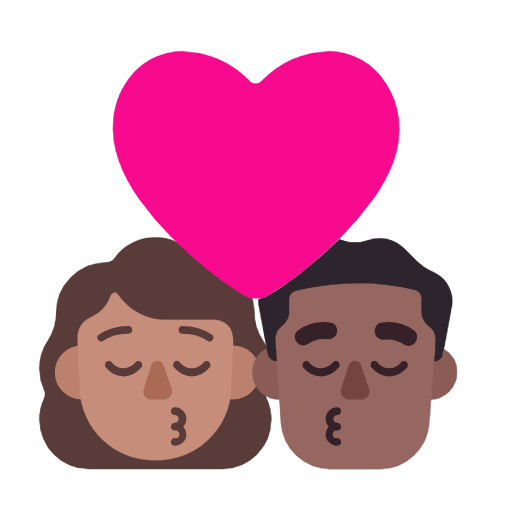 Beijo: Mulher, Homem, Pele Morena, Pele Morena Escura para Microsoft Windows 11 24H2 August 2025 Update