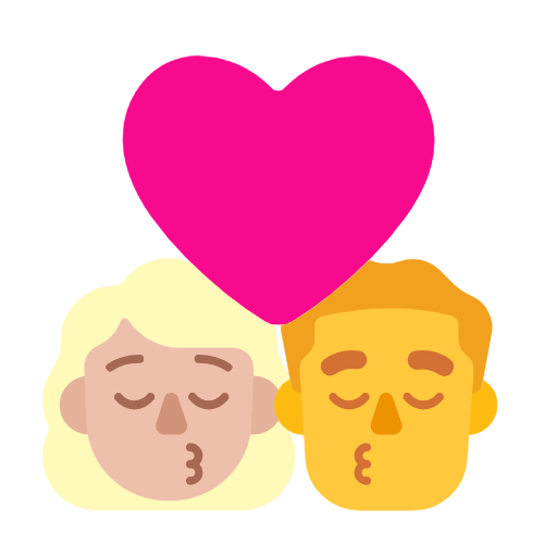 Beijo - Mulher: Tom de pele médio-claro, Homem: Sem tom de pele para Microsoft Windows 11 24H2 August 2025 Update