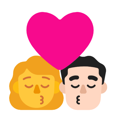 Поцілунок-жінка: без тону шкіри, чоловік: світлий тон шкіри для Microsoft Windows 11 24H2 August 2025 Update