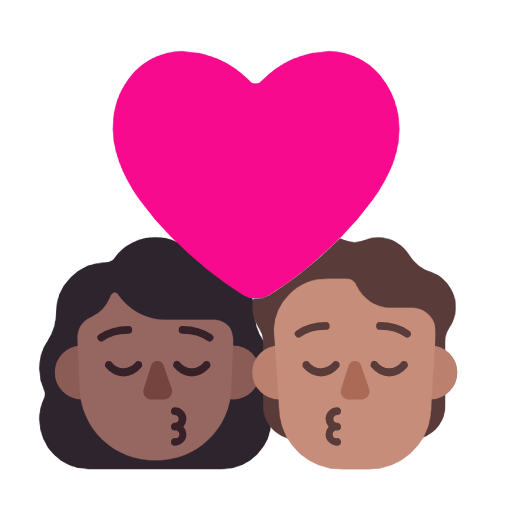 Beijo: Mulher, Pessoa, Tom de pele médio-escuro, Tom de pele médio para Microsoft Windows 11 24H2 August 2025 Update